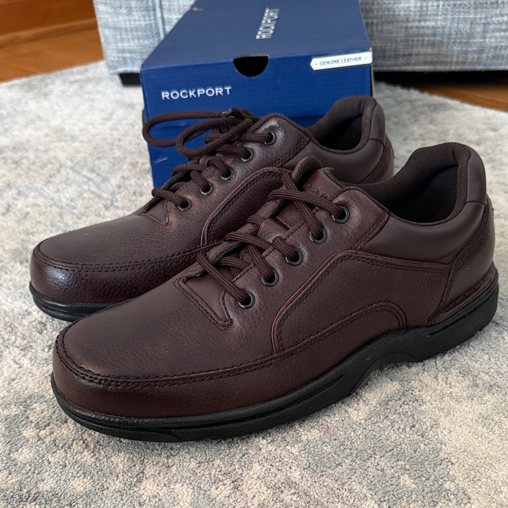 Rockport Men's Dark Brown Leather Oxfords